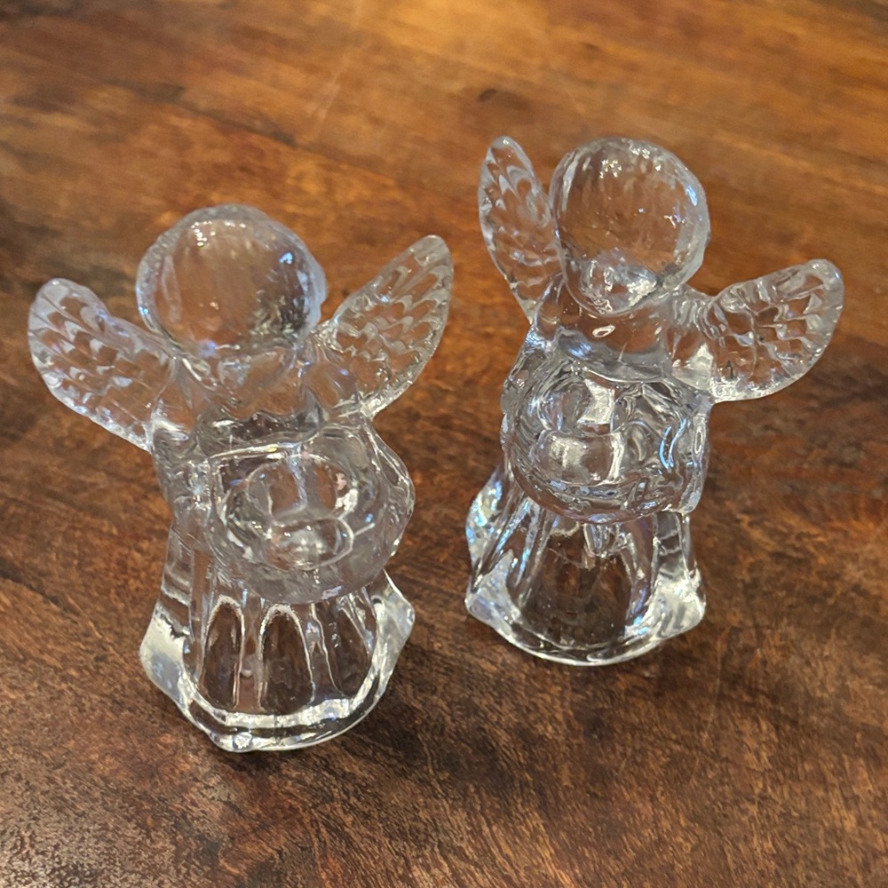 Glass Angel candle holder
